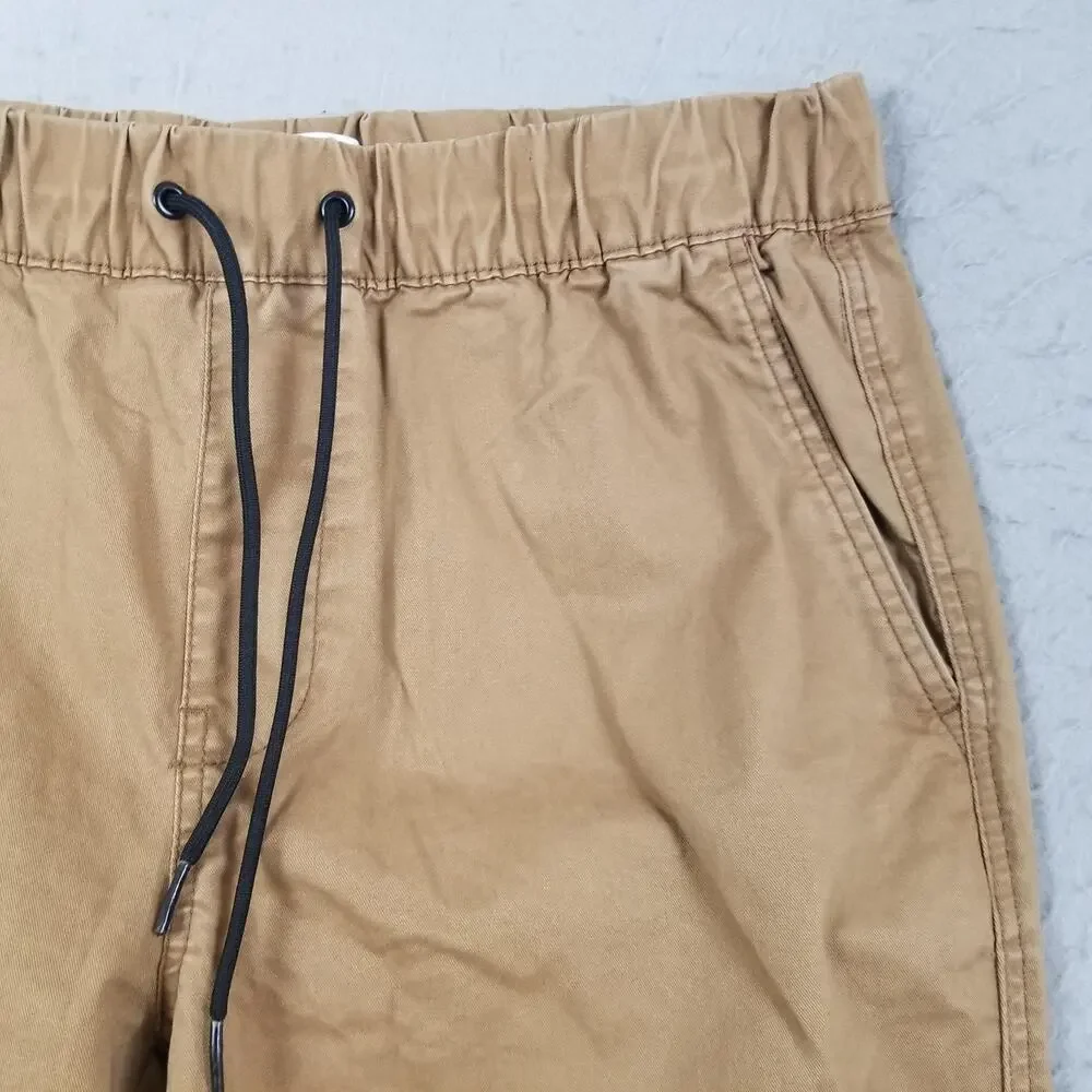 Old‎ Navy Modern Jogger Pants Mens Medium Beige Elastic Waist Stretch Casual